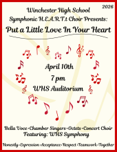 Flier for Winchester High School Spring Choral Concert